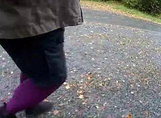 I enjoy wearing stockings outdoors in public