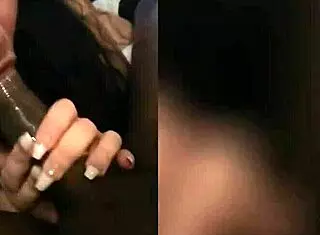 Single mature woman enjoys sucking black cock in pov interracial blowjob