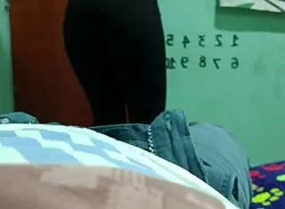 latina teen surprises stepfather with christmas morning encounter