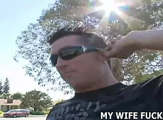 Watch the wife ride a real man's cock in this cuckold scene.