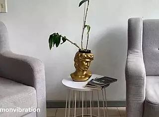 after a good workout, this girl gives a titjob and now sucks my dick