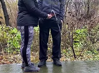 Mother-in-law takes control with kinky outdoor fun!