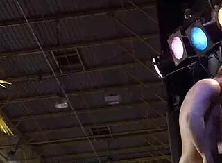 Check out this erotic stripper showing off in public!