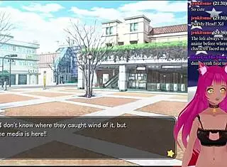 Vtuber lewdneko plays girlfriend president game with boss friend