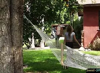 Cockhungry Teen 18+ Enjoys Fucking New Neighbor Glamour Shaved Big Tits Taboo Close Up Storyline Outdoor Roleplay