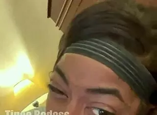 petite teen sucks big black cock for breakfast