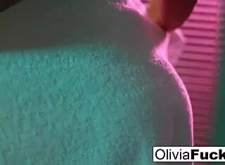 Super sexy Olivia Austin teases her big tits and pussy in the shower 😍