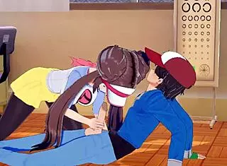 Rosa Mei Blows Ash Pokemon Hard! Cumshot Explosion!