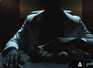 girlsway detective misty stone has hard sex with colleague on desk