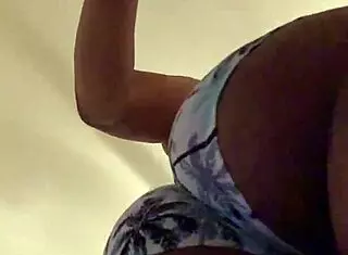 this sexy ebony girl spreads her black ass