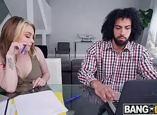 Kimberly Snow Seduces Her Tutor James Angel with a Blowjob in Pov