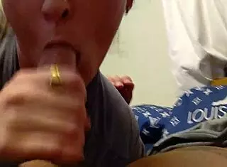 milf sucking that huge vuitton cock like a pro 😍💦