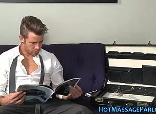 Hot Masseuse in Heels Sucks Monster Cock During Group Massage Session