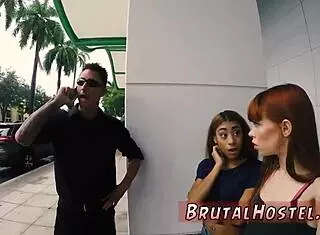 I dominate these sexy youthful teens Alexa Nova and Kendall Woods as their foot slave in hardcore bondage fucking.