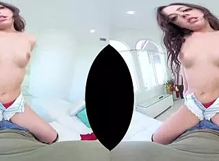 whitney wright teases with small tits while riding cock in vr