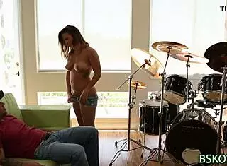 busty blonde teen pornstar rides with big tits bouncing wildly