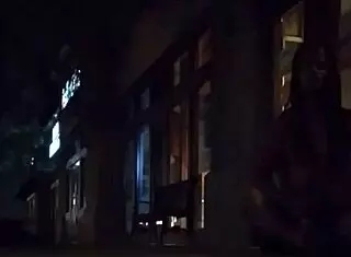 lvory white is out on the public strip, stripping down.