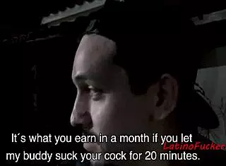 Latin studs earn one month's salary to fuck on camera in POV gay blowjob