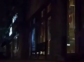 lvory white is out on the public strip, stripping down.