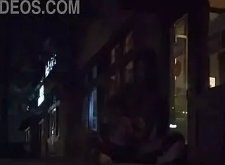 lvory white is out on the public strip, stripping down.