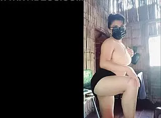 Beautiful tits exposed outdoors