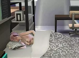 Nerdy virgin girl fucks for job in 3D hentai