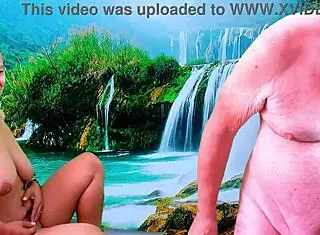 Intense outdoor pleasure with big natural tits and monster cock