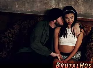 Tiny Latina teen Gina, in sexy underwear, undergoes intense BDSM domination and hardcore fucking.