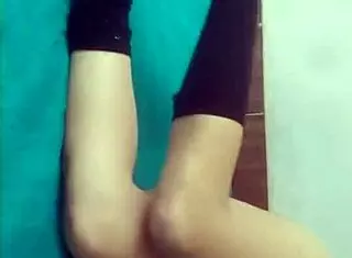 Caught The Sexy Latina Maid Exercising In The Room