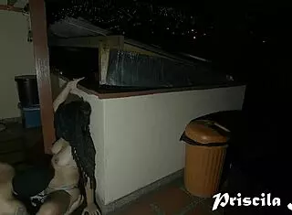 My curvy girlfriend wants to have sex with me in the gazebo