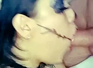 Would you like your big cock sucked deep like this in homemade blowjob?