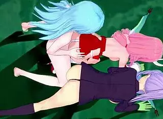 Shuna And Shion Rimuru Threesome In Hot Springs