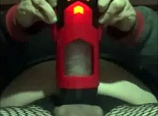 shy crossdressing amateur uses machine toy for bisexual cumshot on bed at work