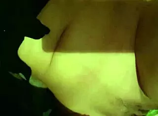 Teen amateur masturbates pussy with bottle showing big natural tits