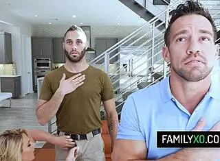 busty stepmom phoenix marie fucks stepson and army friend for thanksgiving