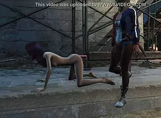 Holly plays with dildo in fallout 4