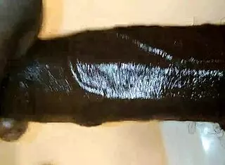 Massive Black Monster Cock with Prominent Veins Ready for Action