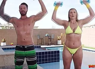 fitness babe joslyn jane gets intense training from quinton james