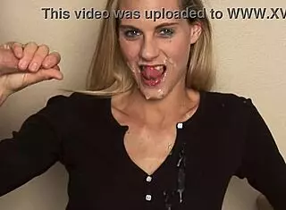 i sucked cock an' begged for huge cum facial