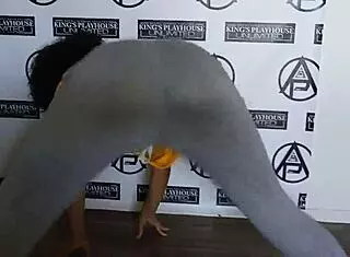 she's shaking her ass and bending over in the playhouse for some doggystyle action.