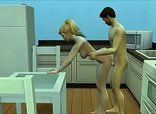 Watch this hot blonde with big tits getting fucked on the sims 4