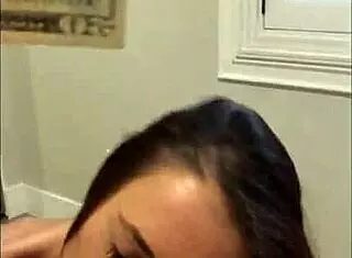 The teen brunette at college offers blowjobs to everyone, swallowing cum eagerly