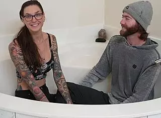Rocky and Tyler share a sensual bath in the pool.