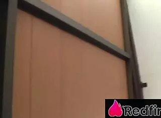 Manu Fox, blonde with big tits, deepthroats and rides two cocks in motel