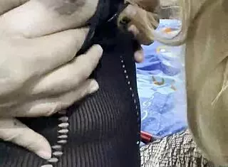 Transsexual kitten in crossdressing gets hot.