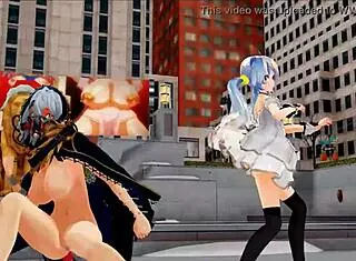 Mmd Damsel And Futanari Sing And Dance