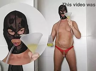 A stunning beauty receives a facial and swallows the cum in a bizarre scene