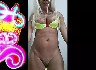 blonde model shows off in homemade webcam video