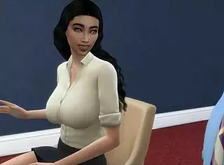 Boss Engages in Hardcore Sex with Teen 18+ Secretary, Focusing on Big Tits and Anal in 3D Cartoon