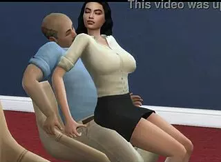Boss Engages in Hardcore Sex with Teen 18+ Secretary, Focusing on Big Tits and Anal in 3D Cartoon